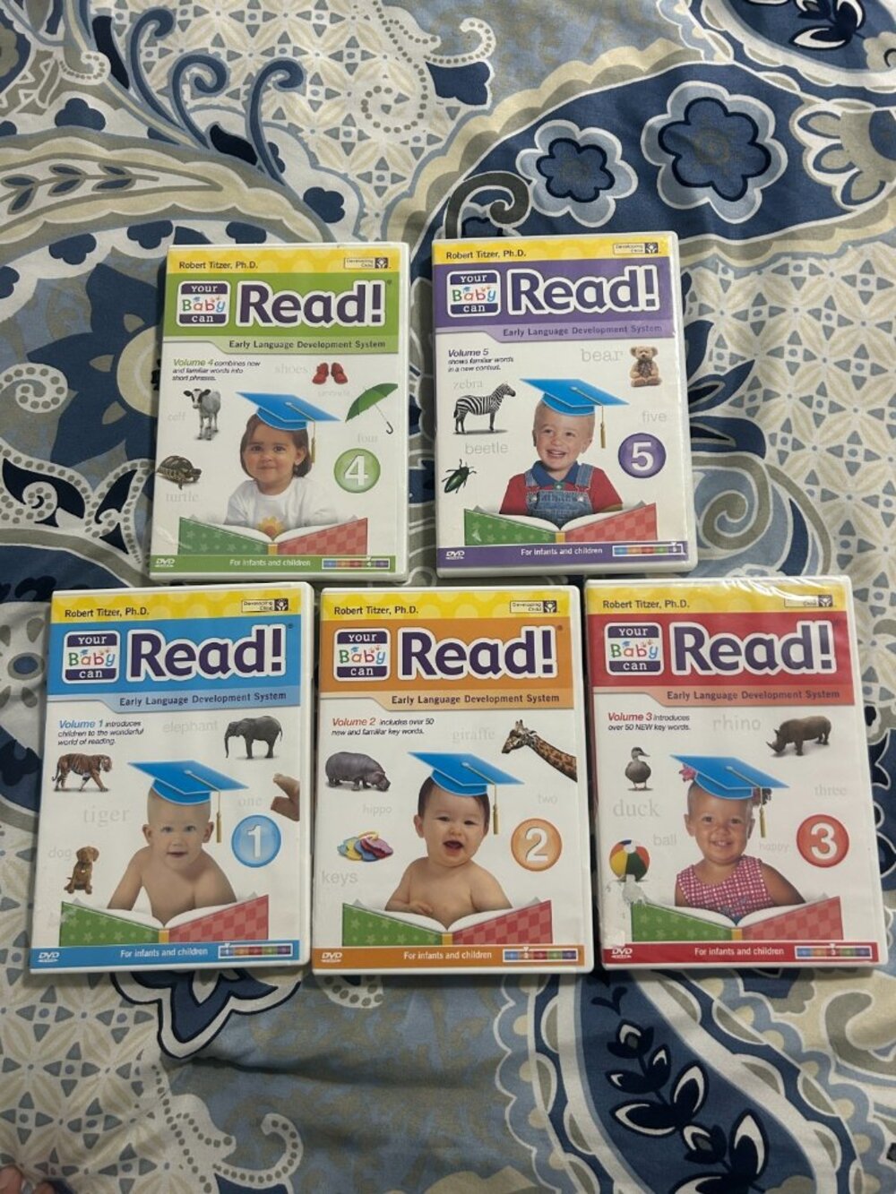YOUR BABY CAN READ Volumes 1 2 3 4 5 DVD Early Language Development System